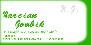 marcian gombik business card